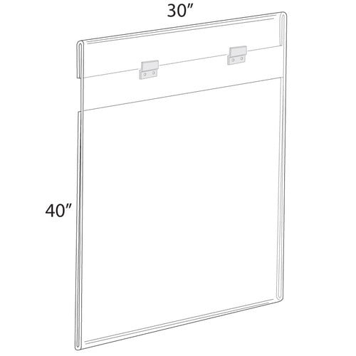 Azar Displays 182740 30"W x 40"H Wall Mounted Poster Frame. Mounting Hardware Included.