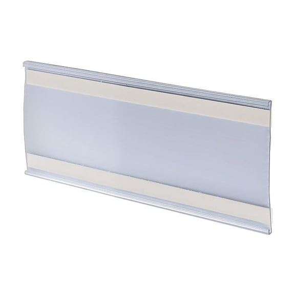 Azar 4" x 8 1/2" Plastic Adhesive-Back C-Channel Nameplates Clear 10/Pack 199614