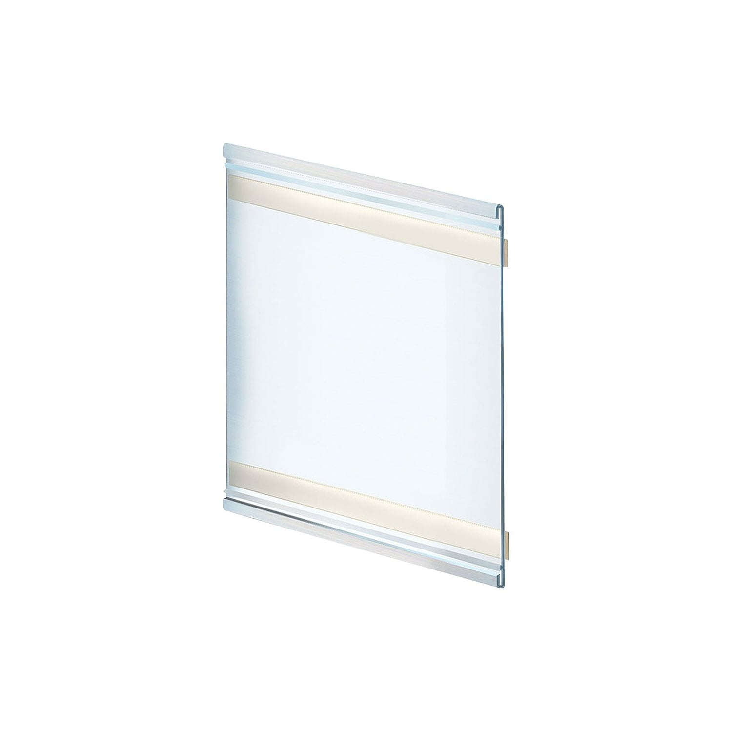 Clear Plastic Adhesive-Back Nameplate, 8.5"W x 8"H, Set of 10