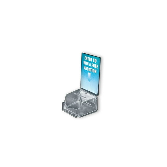 Clear Small Molded Lottery Box with Pocket