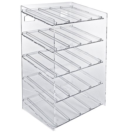 Azar Displays 222485 Five-Tier 20 Compartment Display, 4-Comp per Tier. Dimensions: 12"W x 8.5"D x 18.5"H