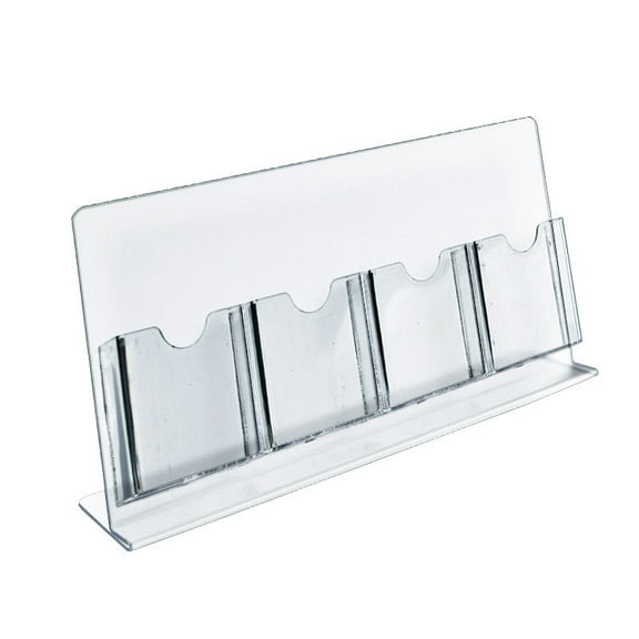 Four-Pocket Slant-Back Brochure Holder, 2-Pack