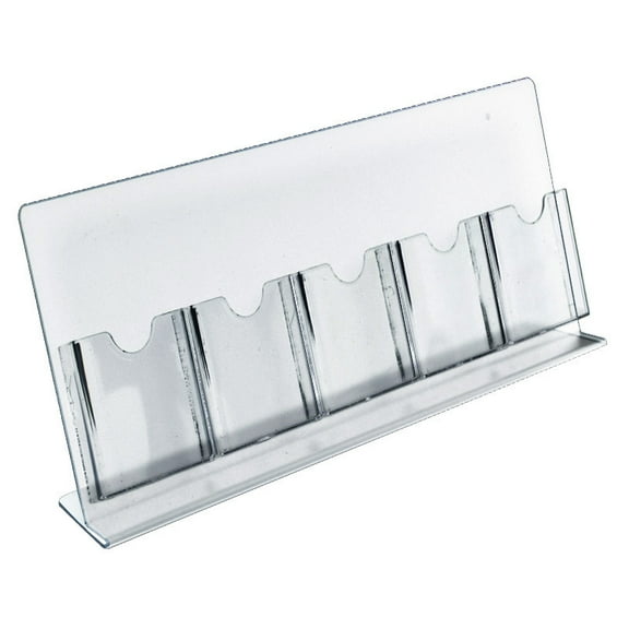Five-Pocket Slant-Back Brochure Holder, 2-Pack
