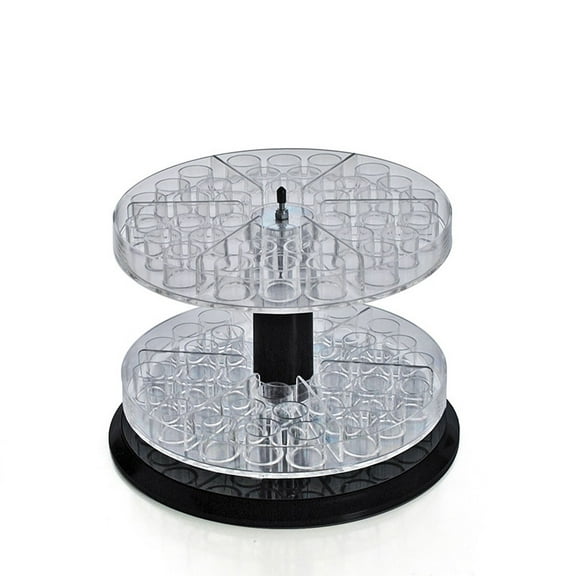 Two Tier Revolving Display 8"H x 11"Dia. - round slot 1"dia