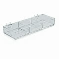 thumbnail image 1 of 3-Compartment Storage Tray 12.75" W x 4.5" D x 1.75" H with attached Hooks for Pegboard or Slatwall, 2-Pack, 1 of 2