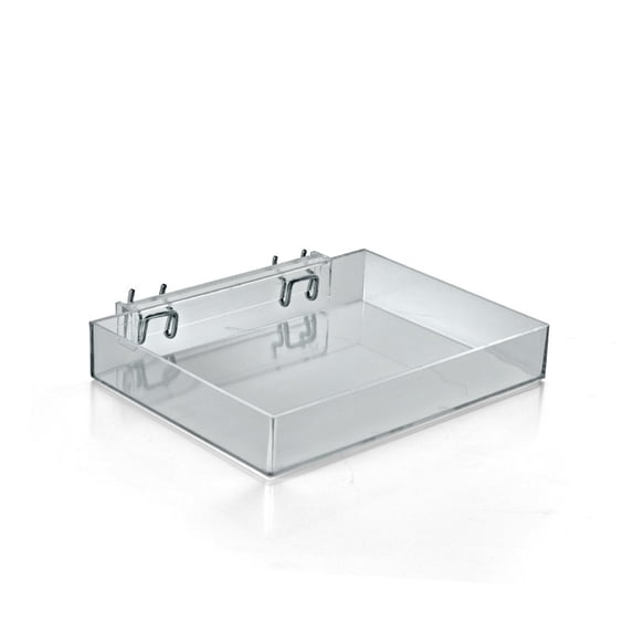 9.5"W Open Tray for Pegboard or Slatwall, 2-Pack