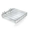 thumbnail image 1 of Six Compartment Acrylic Tray for Pegboard / Slatwall / Counter, 2-Pack, 1 of 3