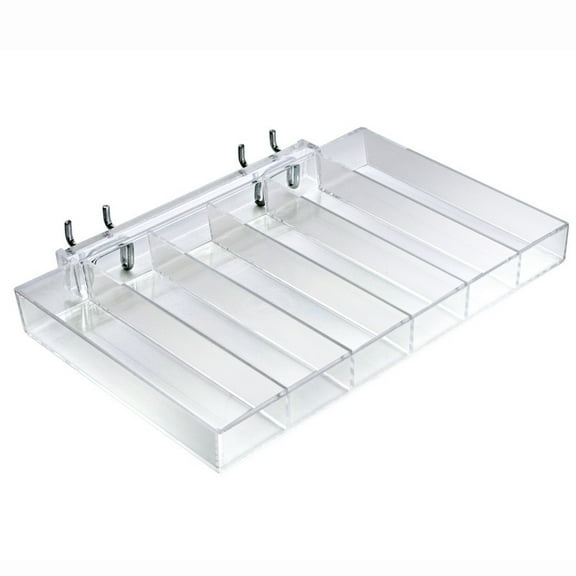 Six Compartment Tray for Pegboard / Slatwall / Counter, 2-Pack