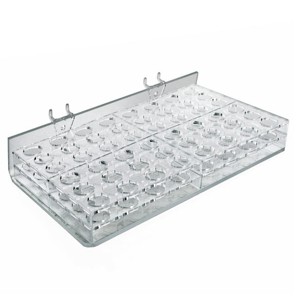 Azar Displays 225582 48-Compartment Tray - round Slot 0.9375" Diameter, 2-Pack