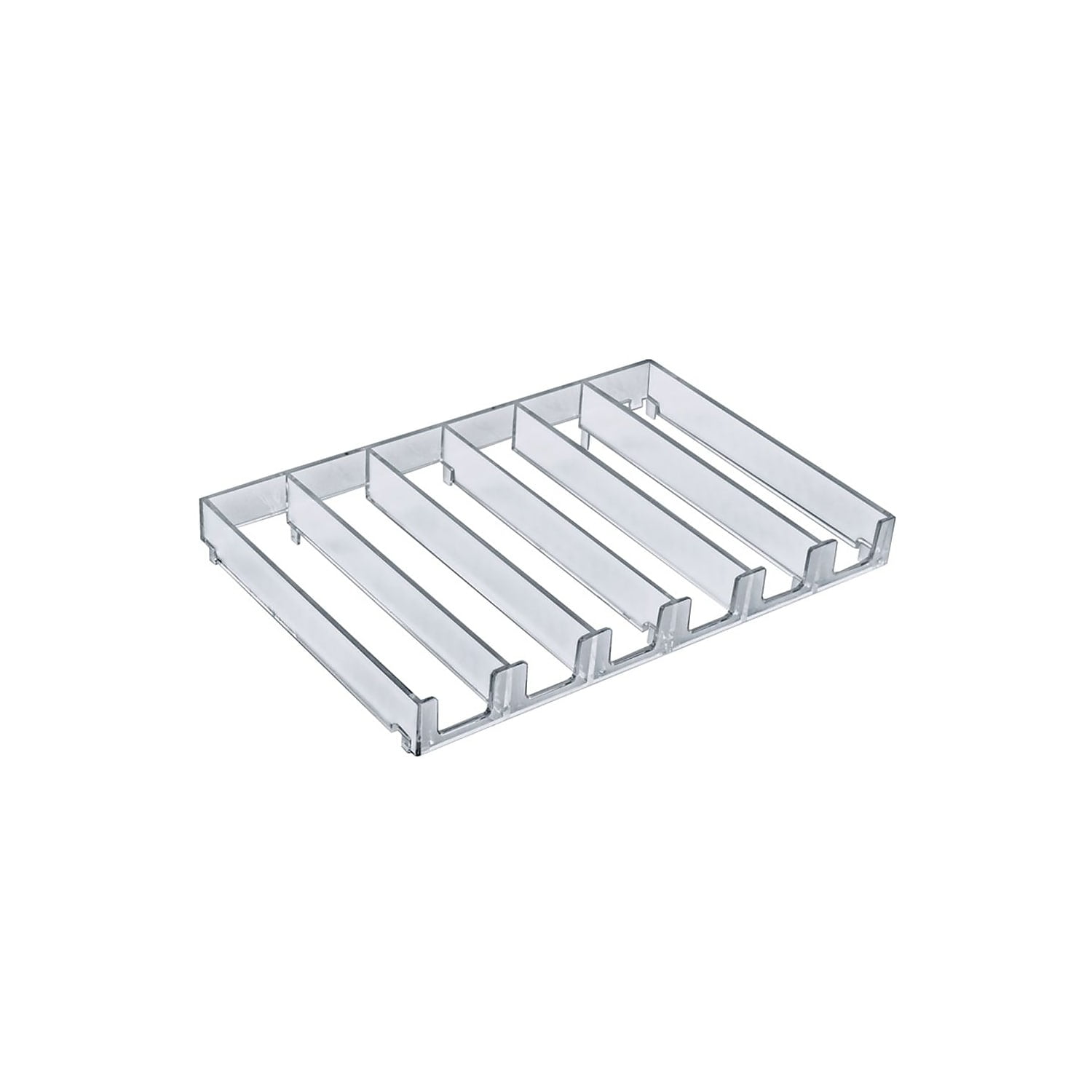Clear Acrylic 6-Compartment Modular Tray Inserts, 7.875" Length