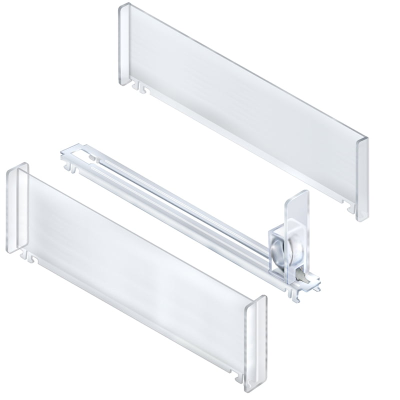 Clear Plastic Adjustable Spring-Loaded Track Kit
