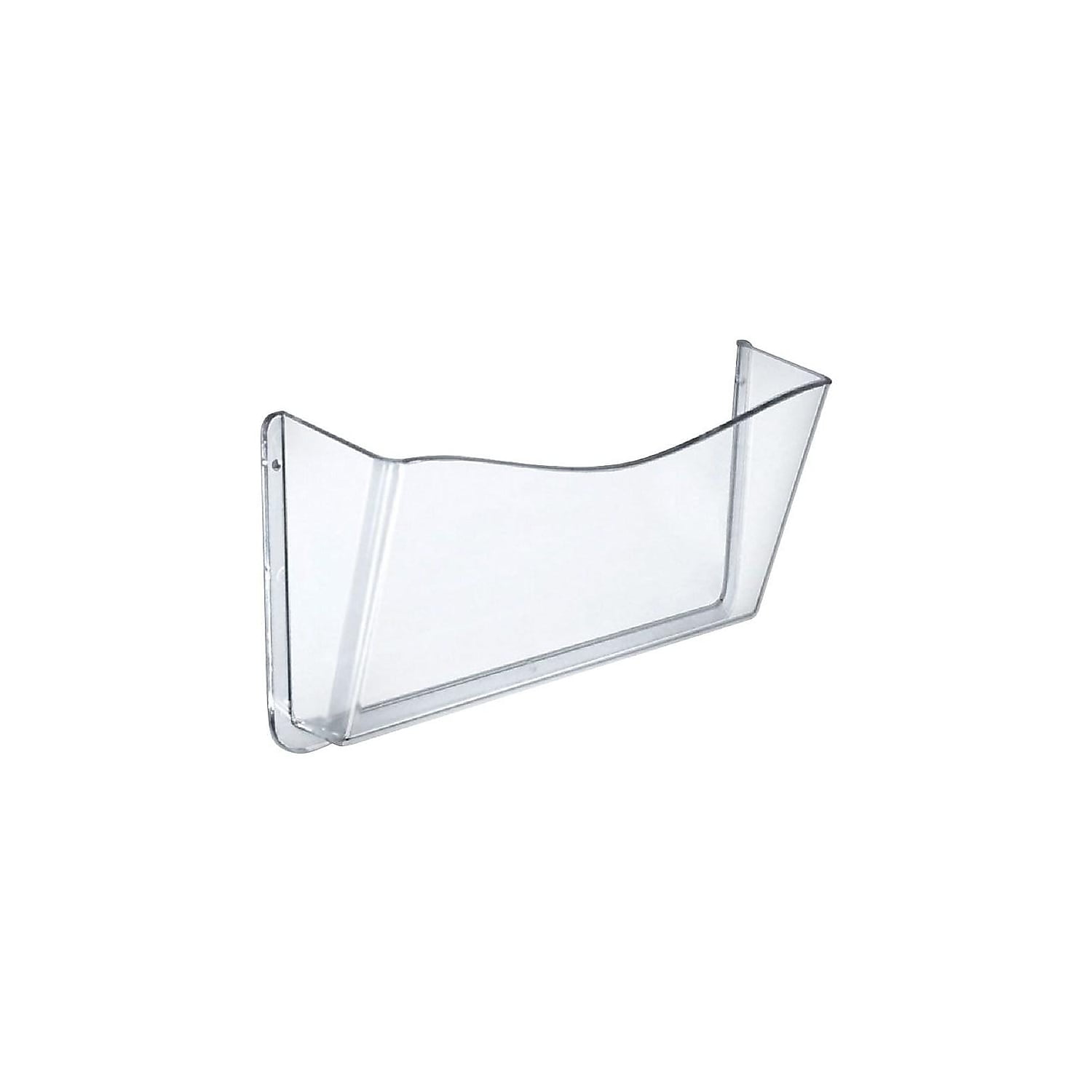 Clear Polystyrene Wall Mount File Holder, 4-Pack