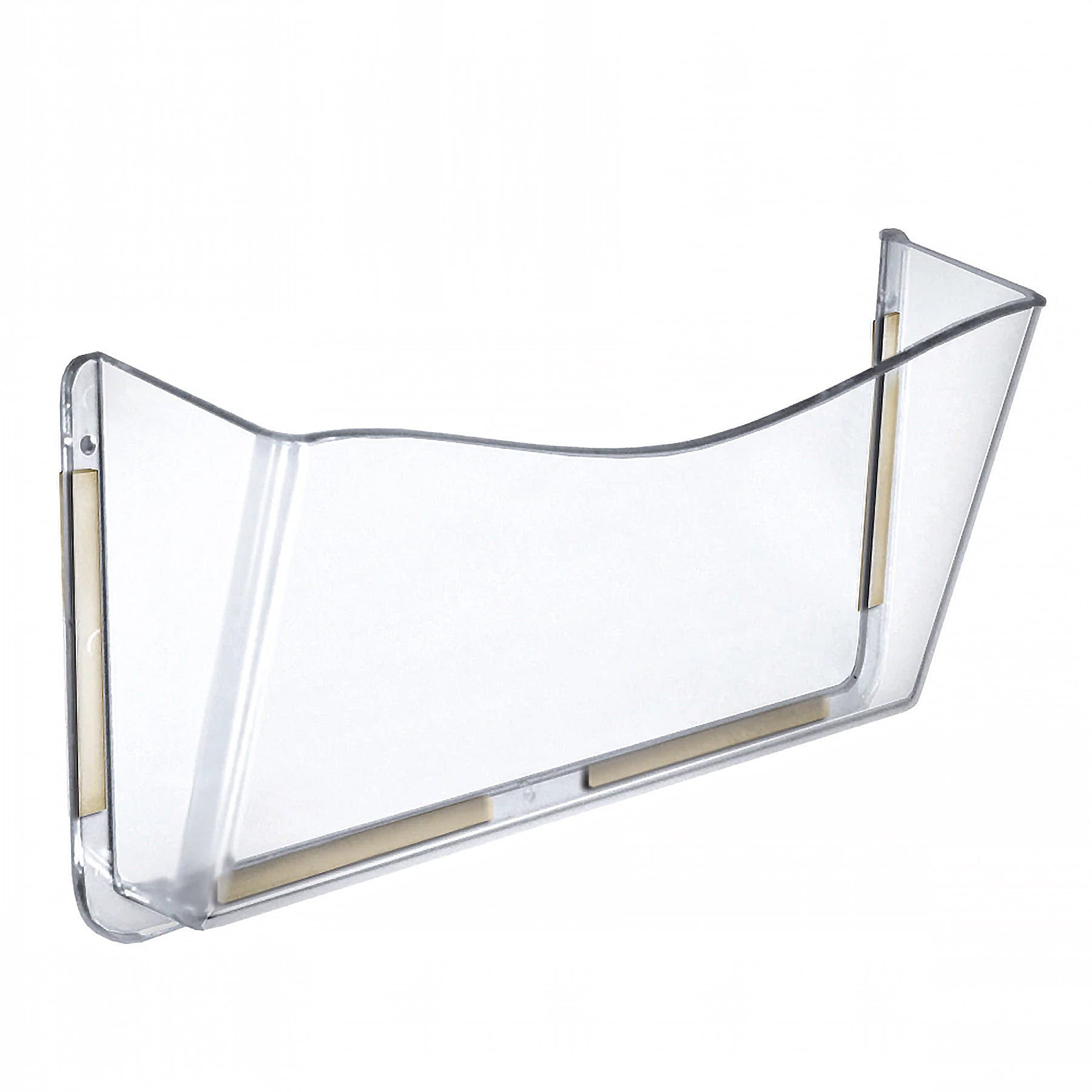 File Display Holder Azar Displays 250035 Clear Plastic Wall Mount File Holder with Double ...