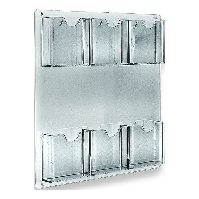 Azar Displays 252066 Six Pocket TriFold Wall Rack. Clear Acrylic Wall Azar Displays 252066 Six Pocket TriFold Wall Rack. Clear Acrylic Wall
