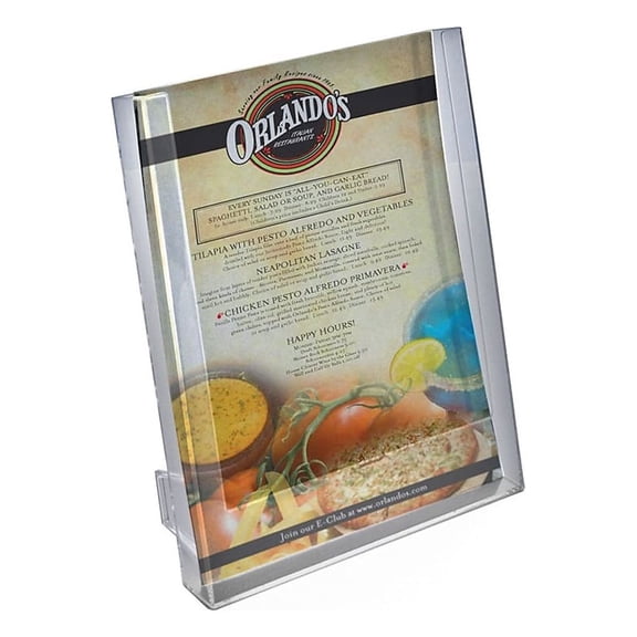 Tri-Fold Brochure Holders for Office Displays in Clear Acrylic