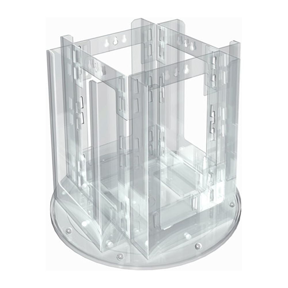 Clear Plastic Freestanding Revolving Brochure Holder