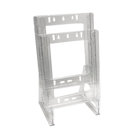 Two-tier Modular Letter Brochure Holder, 2-Pack