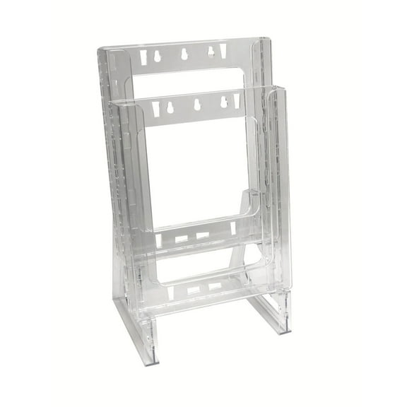 Two-tier Modular Letter Brochure Holder, 2-Pack