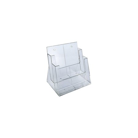 Azar Displays 252380 Two-Tier Two-Pocket Letter Sized Brochure Holder