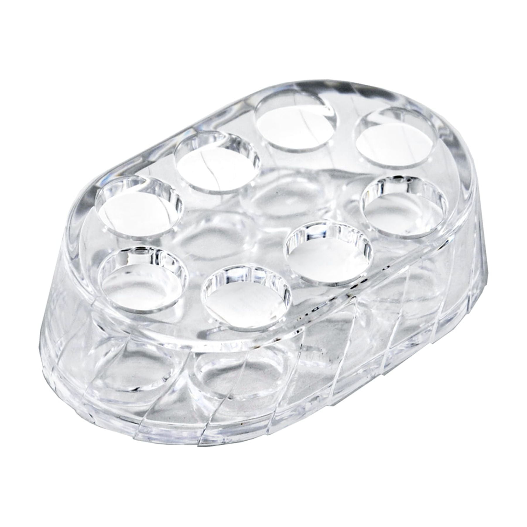 Clear Acrylic 8-Slot Lipstick and Makeup Organizer, 2-Pack
