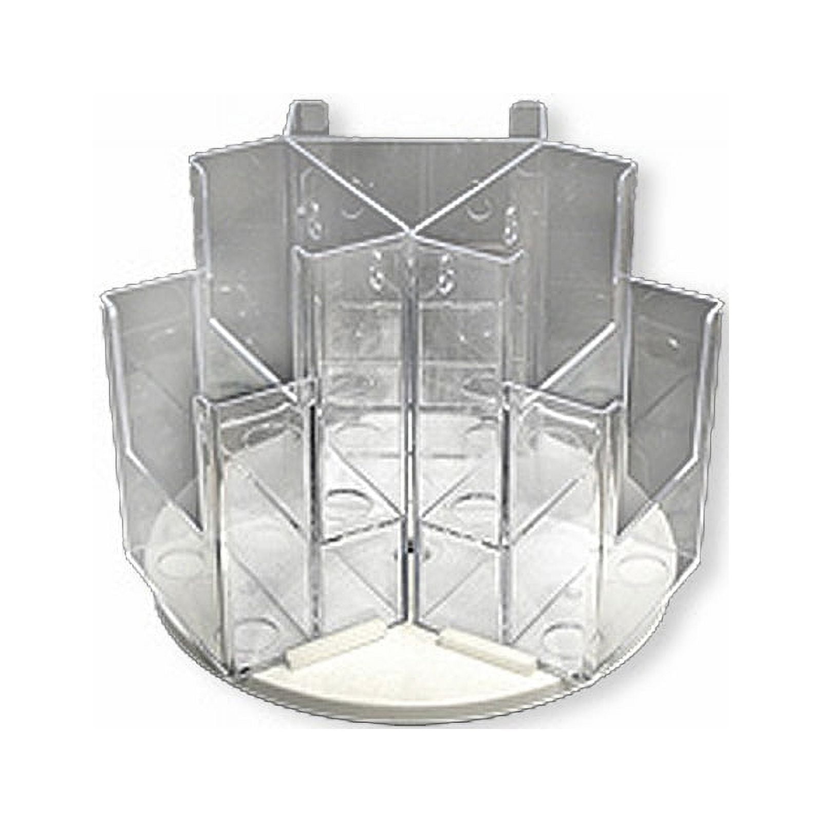 Clear Plastic Six-Pocket Revolving Brochure Holder