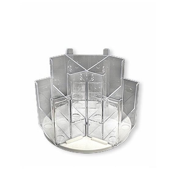 Six-Pocket Two-Tier Revolving Trifold Brochure Holder