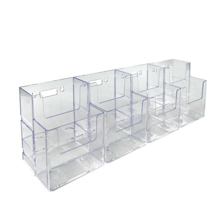 Two-Tiered Tri-Fold Brochure Counter Display (8 Pockets), 2-Pack