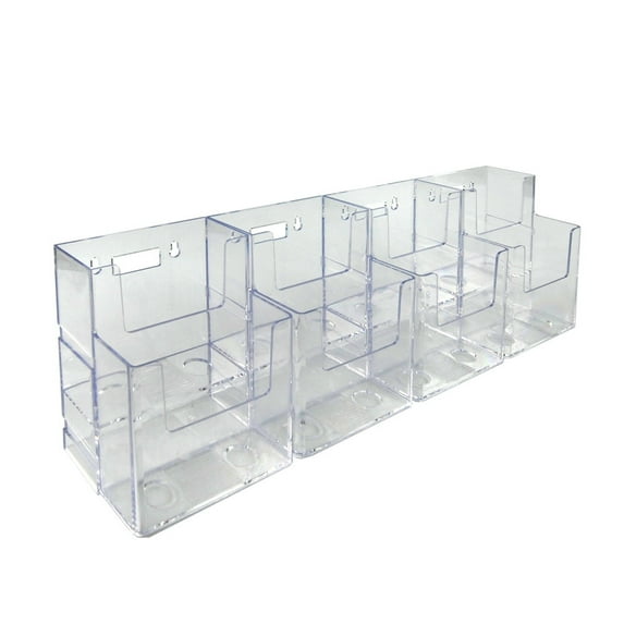 Two-Tiered Tri-Fold Brochure Counter Display (8 Pockets), 2-Pack