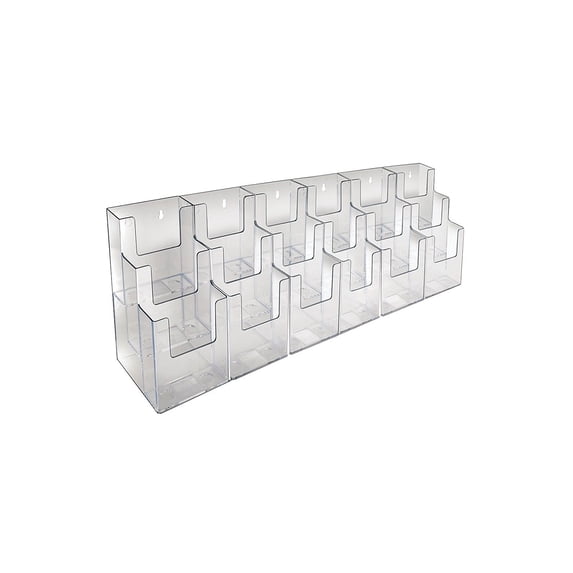 Three-Tiered Tri-Fold Brochure Counter Display (18 Pockets)