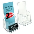 thumbnail image 1 of Trifold Brochure Holder w/ Business Card Pocket. Inside Dimension: 4.125"W, 1 of 5