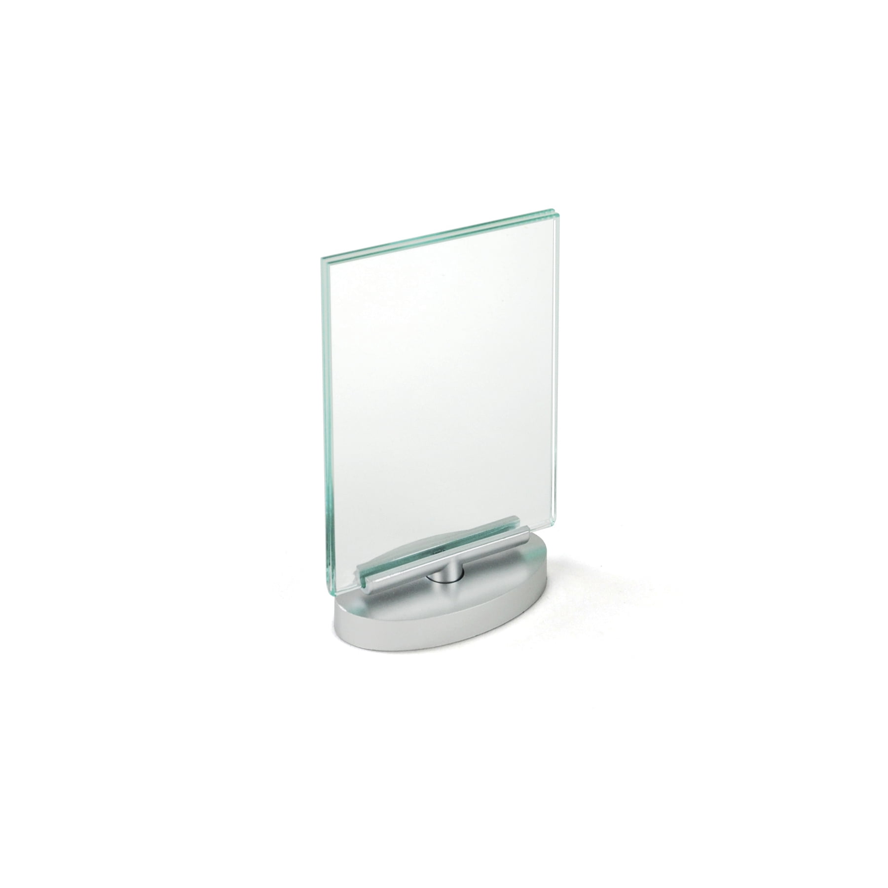 Silver Acrylic Desktop Revolving Sign Holder Frame 4" x 6"