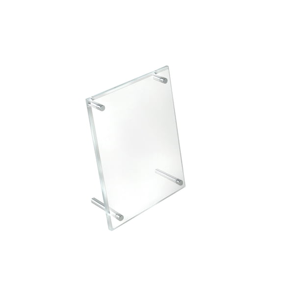 Beveled Edge L-Frame Acrylic Sign Holder 4"W X 6"H, 2-Pack