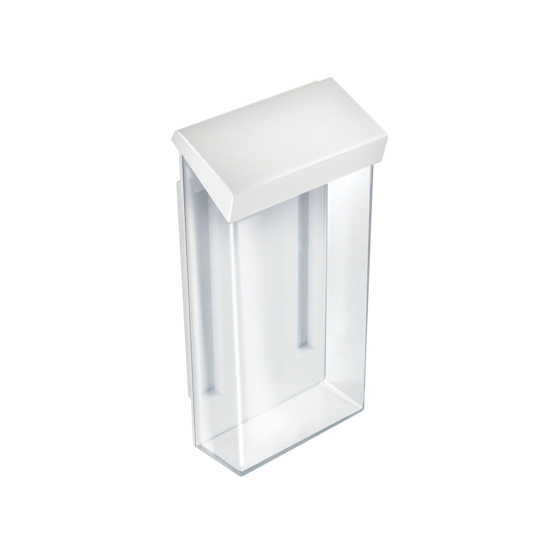 White and Clear Acrylic Outdoor Wall Mounted Literature Holder, 10" Height