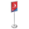 thumbnail image 1 of 18"W x 24"H Two-Sided Slide-In Floor Stand on Chrome Base, 1 of 4