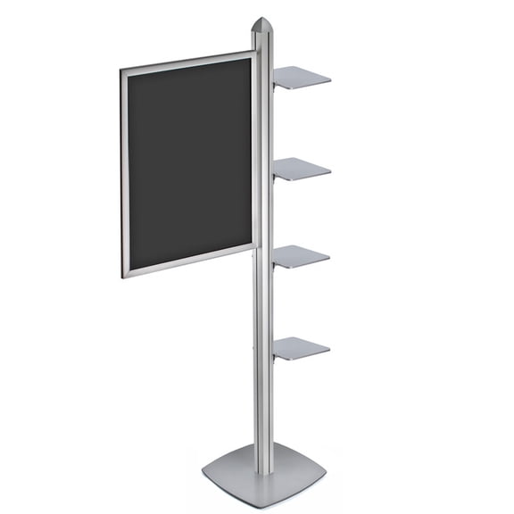 Sky Tower Display Kit with 22" x 28" Slide-in Frame and Four Square Shelves