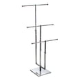 thumbnail image 1 of Three-Tier Adjustable Chrome Necklace Counter Display, 1 of 3
