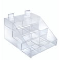 thumbnail image 1 of Three-Tier Shelf, 9 Compartment Counter Step Display, 12" wide, 1 of 5