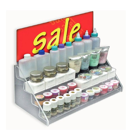 Azar Displays 326042 Four-Tier Counter Step Display: 16"W x 8"D x 8"H