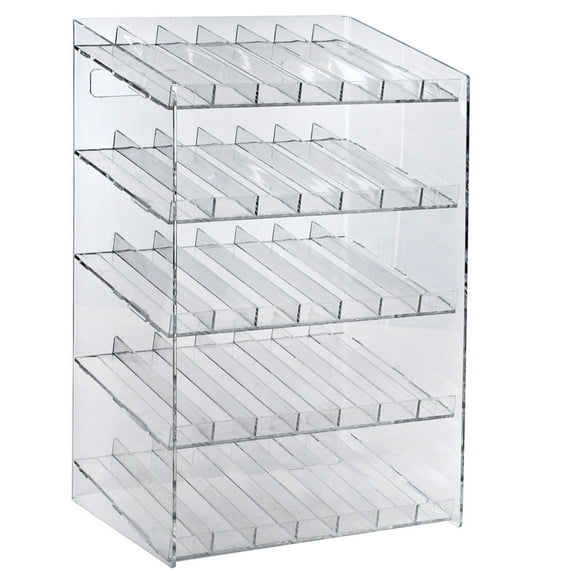 Five-Tier 35 Compartment Display, 7-Comp per Tier. Dimensions: 12"W x 8.5"D x 18.5"H