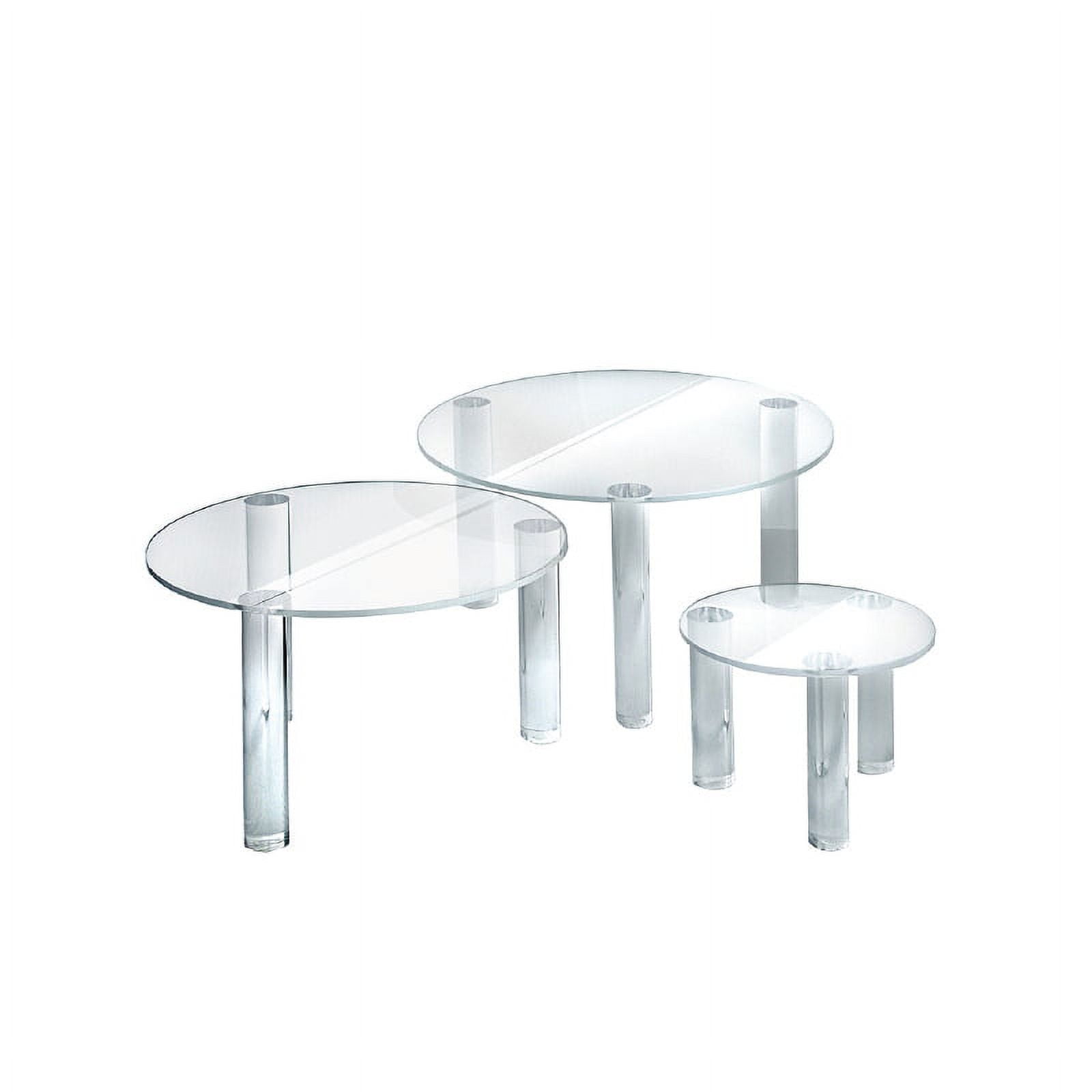 Glossy Clear Acrylic Round Riser Display Set