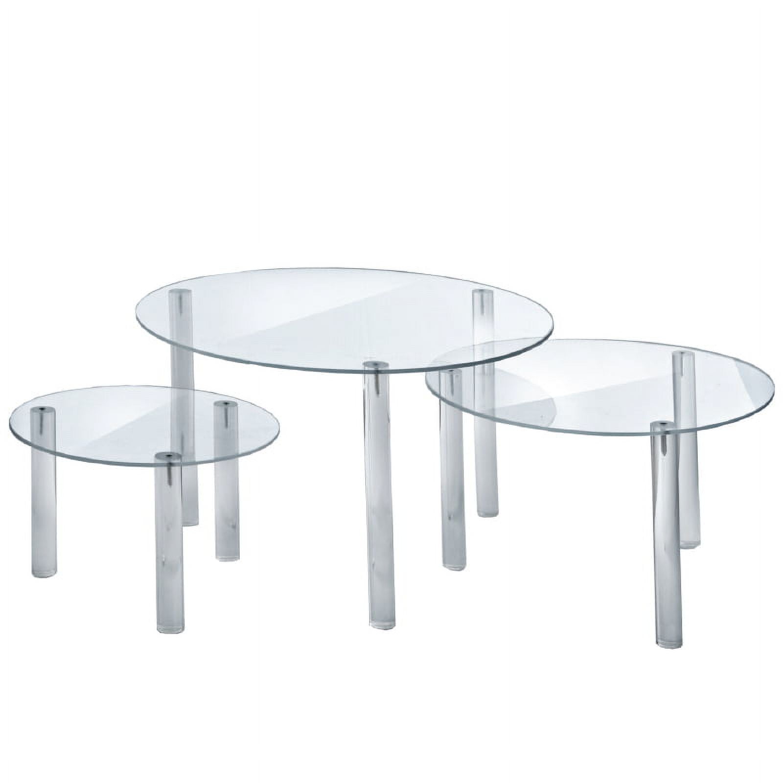 Glossy Clear Acrylic Stackable Round Riser Set