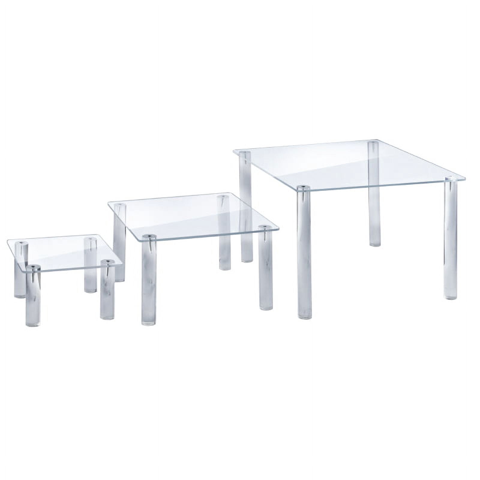 Azar Displays 515306 3-Piece Acrylic Square Riser Set - Walmart.com