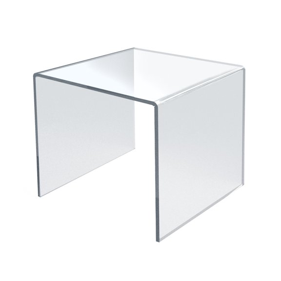 Clear Acrylic Riser Pedestal Display 7.5"W x 7.5"D x 7.5"H, 4-Pack