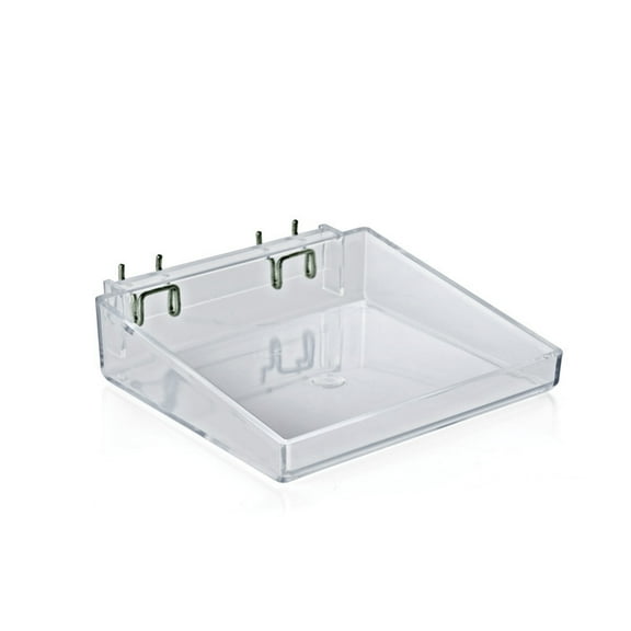 8" W Open Tray for Pegboard or Slatwall, 2-Pack