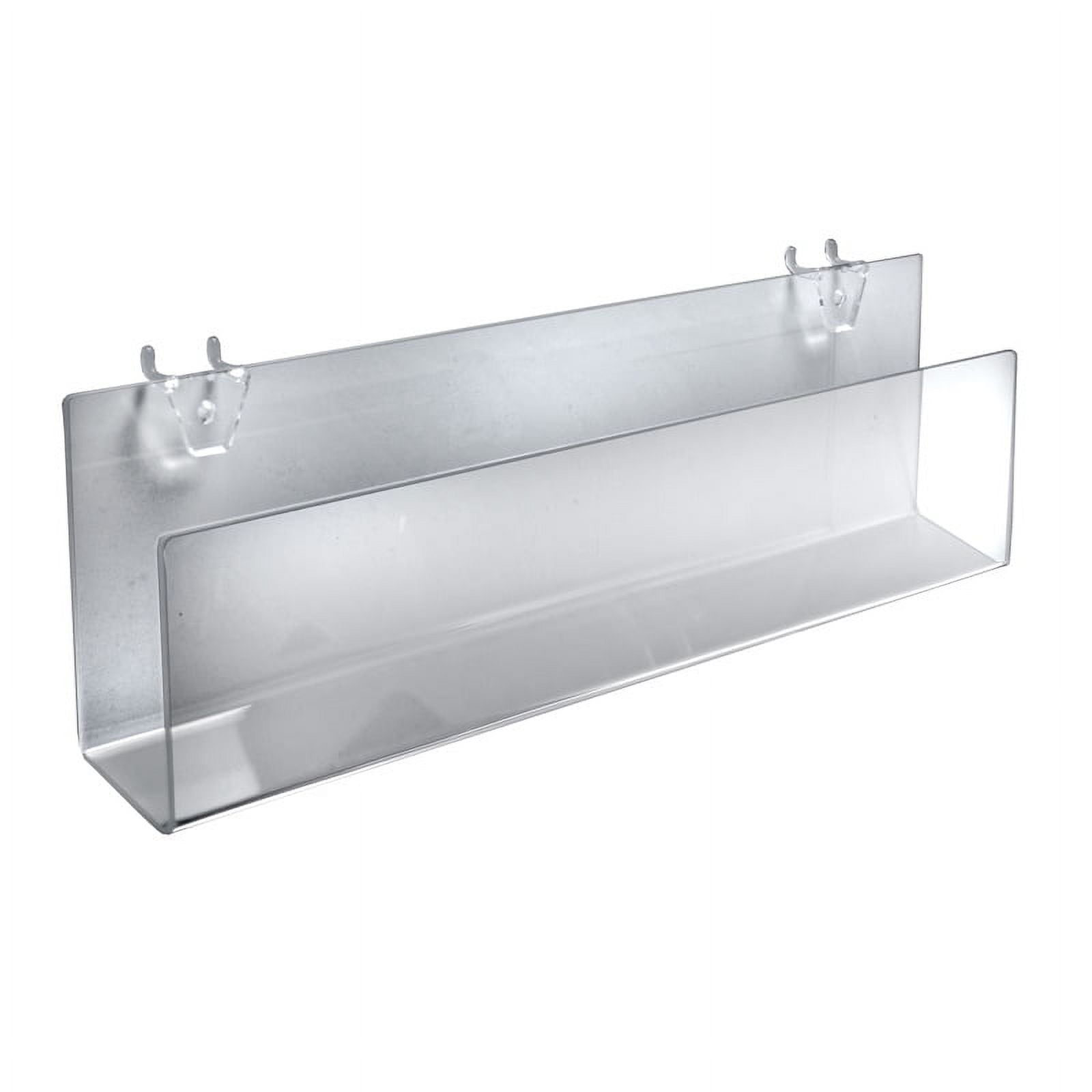 Clear Acrylic 16" Wide Pegboard and Slatwall Holder Set