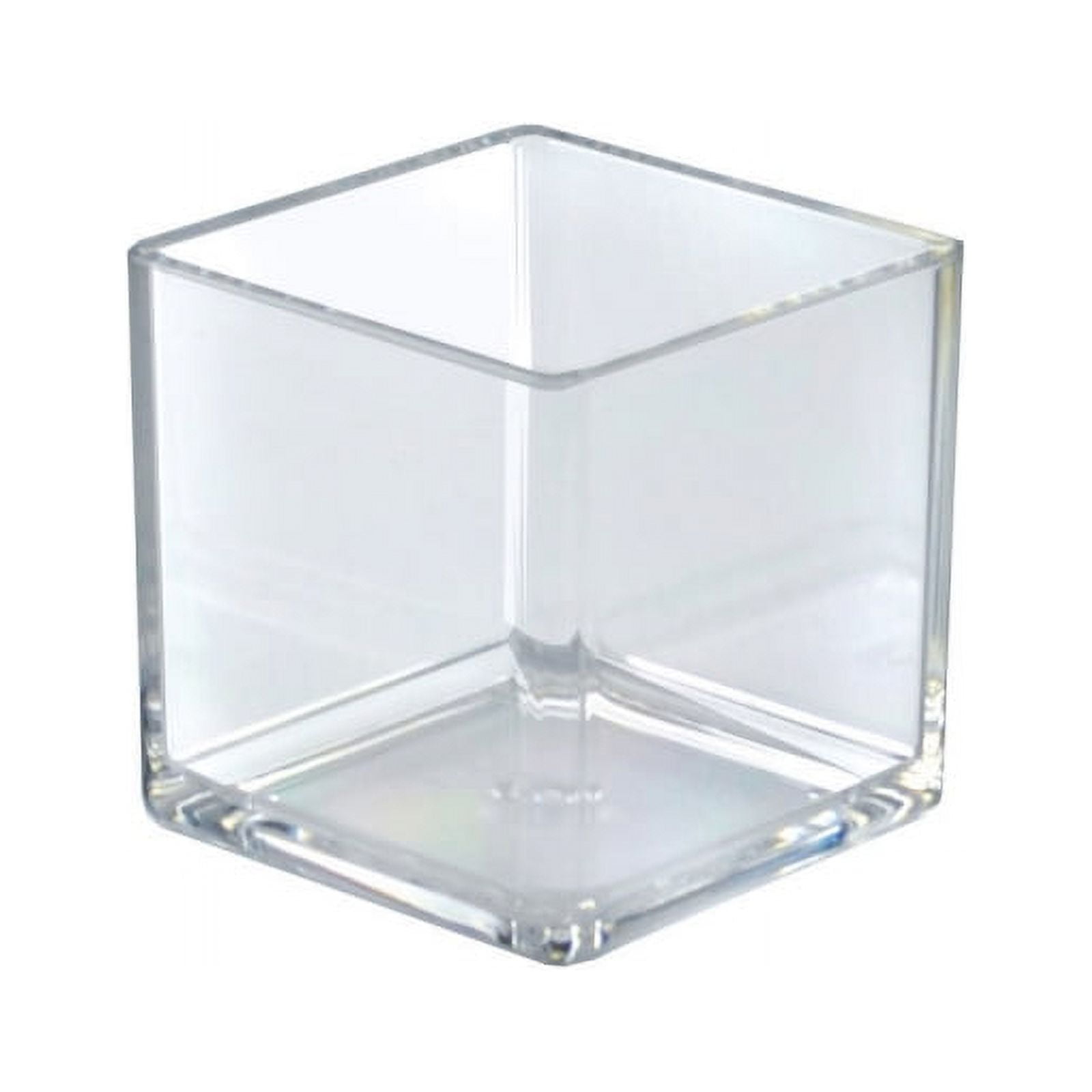 Deluxe 4" Clear Acrylic Cube Display Bin, Set of 4