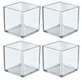 thumbnail image 1 of 5" Deluxe Clear Acrylic Square Cube Bin for Counter,4-Pack, 1 of 5