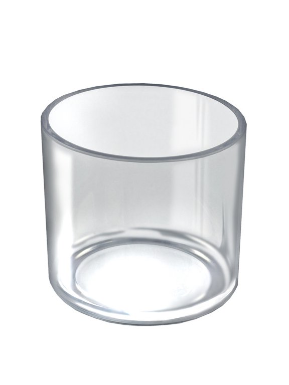 6" Dia. Deluxe Clear Acrylic Round Cylinder Bin for Counter, 4-Pack