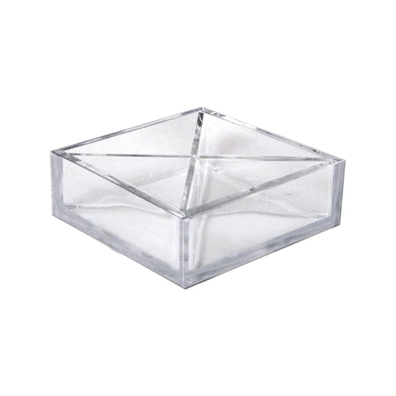 6" Square Tray Four Compartment Desk Organizer, 2-Pack