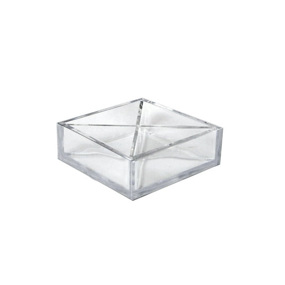6" Square Tray Four Compartment Desk Organizer, 2-Pack